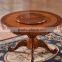 Antique European style rubber wood dining table set with 6 chair