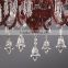 JANSOUL 12 lights 2 tier wholesale price red k9 crystal chandelier