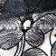 Big flower cotton embroidery on organza fabric