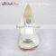 Wholesale China manufacturer women satin dress bridal whote shoes peep toe wedding high heels