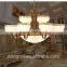 marble Style Classical full Copper luxury decorative lighting Chandelier For High Ceiling 3 heads 623-3H
