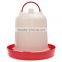 Lowest Price 22.5x16x23.5cm 3 Liter White+Red Plastic Chicken Chicks Hen Poultry Drinker Waterer with Handle