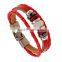 Woven red rope leather bracelet