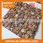 new design natural wooden mosaic mixed black drop glue wall mosaic tile on sale