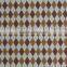 mickey mouse knit coffee diamond checks on white polyester milk fiber Spandex print italy fabric