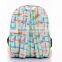 2015 Fashion Latest Stock Wholesale Canvas High School Backpack