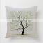 HOME-GJ Cotton Linen Decorative Throw Pillow Cushion Covers Pillowcase Shell Green Tree Printing 18" X 18"