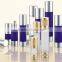 15ml-120ml clear cosmetic serum bottle with gold cap, 50ml cosmetic serum bottle, airless dual cosmetic bottles