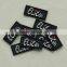 Moulded rubber label for men hiking garments and hiking shoes