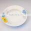 Wholesale high-grade white porcelain soup plate with decal