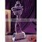 Best quality K9 crystal Unique style engraving award glass golf trophy