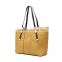 Fashionable design high quality vintage women pu leather tote handbag