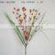 High quality multi-color artificial glitter grass and foam ball beaded bush christmas spray for christmas decorations