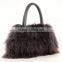 New Stylish Hot Selling Mongolian Lamb Fur Bag for Young Girls with Factory Price Fur Bag