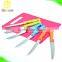 6pcs stainless steel serrated steak knife set with plastic cutting board