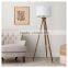 2017 hotel decorative wood floor lamp 3 legs with linen shade good for inn decor high end large floor lamp