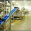 Food grade pvc belt with baffle and side guide conveyor for freezing food