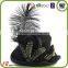 black cheap top hat with glasses fashion fedora hat for magic and clown