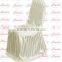 Polyester striped shining satin banquet wedding chair cover