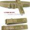 Khaki fabric belt for man with bottle holder