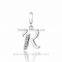 S067R Globalwin 925 Sterling Silver Alphabet Letter R Paved with Crystals European Charms