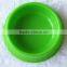Round plastic pet dog bowl