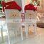 Popular and Best selling wholesale christmas round back chair cover,santa chair covers