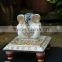 Ganesha marble statue handicraft handmade art painting gift home Decor india God statue Gold leaf work