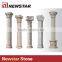 Newstar handcraft cap marble stone gate pillar design