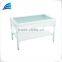 Modern Natural All-Weather Wicker Patio Coffee Table W/Glass top