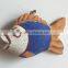 Decorative carving wood fish sculpture