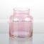 2016newest home decor decorative pink color glass hurricane vase