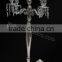 Silver finish aluminum 3 arm candelabra