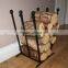 Wood burner stove log holder