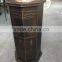 unique outdoor hexagon cast aluminum trash can/garbage can