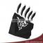 6pcs ABS Handle Color Printing Kitchen Knife Set with Block