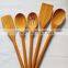 2017 100% natural bamboo scoop with round handle