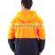 Orange/Navy safety jacket Full Zip Polar Fleece Hi vis Hoodies