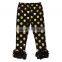 Wholesale high quality baby wear cotton leggings polka dot ruffle pants kids autumn clothes