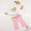 Wholesale High Quality Golden Autumn Outfits for Baby Girls Christmas Outfits for Infant Girls