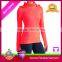 Blank raglan long sleeve red colour cotton spandex dry fit sport t-shirt
