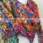 Funky Handknit Scarf - Knit Scarf - Handspun Scarf - Scarf - Bohemian - Fairy - Romantic - Hippie - Colourful Scarf
