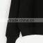 Black Custom Gesture Printing Crewneck Sweatshirt Wholesale Women Crewneck Sweatshirt