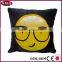 emoticon emoji sequin embroidered pillow cushion cover