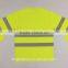 Men's high visibility 100%polyester birdeye fabric traffic wholesale reflective tshirt