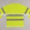 Men's high visibility 100%polyester birdeye fabric traffic wholesale reflective tshirt