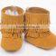 Fringed Genuine Leather Suede Baby Boots