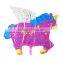 Aluminium Foil Balloons Party Decoration Unicorn Pegasus Fuchsia Butterfly Pattern