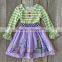 top quality lamp floral ruffle polka dot little gril boutique dress