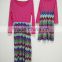 Wholesale Custom Wave Printing Mommy and Me Clothing Maxi Dress